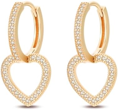 Brincos de argola em prata de lei 925 com zircónia cúbica colorida, joias com pendente para mulheres, conjunto de brincos para ela, 0,48 polegadas, prata, prata