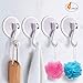 SUNDOKI Suction Cup Hooks, Removable Vacuum Holder for Restroom, Bathroom and Kitchen Towel Hanger Storage (4 Pack)