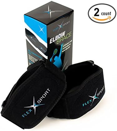 Tennis Elbow Brace Strap | Forearm Tendonitis Band Support For Pain Relief Pair Of Two By Flexxsport!
