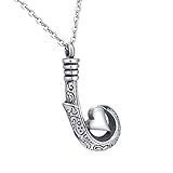 HooAMI Fish Hook Memorial Ash Urn Necklace Stainless Steel Cremation Jewelry