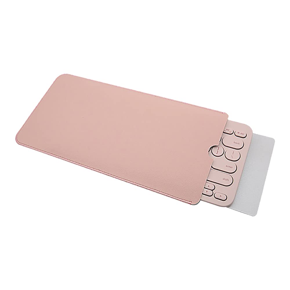ENJOY-UNIQUE Keyboard Protective Case Cover Compatible with Logitech Pebble Keys 2 K380s, K380, PU Leather Portable Travel Case Sleeve Skin, Not Included Keyboard (Pink)
