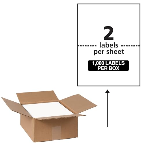 Avery Waterproof Labels, Ultrahold Adhesive, 5.5" x 8.5", Case of 1,000 Labels…