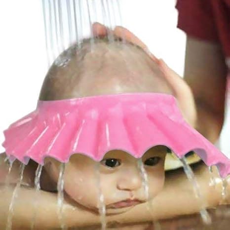 SAINEX HUB Baby 's Adjustable Leaves Shape Safe Soft Bathing Shower Cap