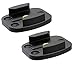(2 Packs) Fotasy Black Aluminum Tripod Buckle Mount Adapter with 1/4