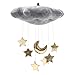 LIOOBO Baby Crib Mobile Decor Plush Cloud Star Moon Baby Bed Art Mobile Baby Photography Props Nursery Baby Rattle Mobile (Grey)