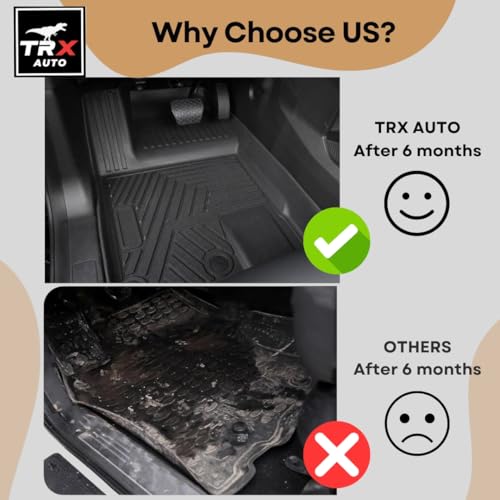 TRX AUTO 3D Car Floor Mats For Jetour T2 2024 2023 2025 Set Of 4 With Trunk Mat | All Weather Protection | Black TPE Car Floor Mats | Accessories For Jetour T2 2024 |