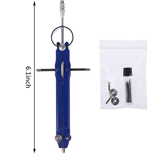 Xgood 3 Colors Math Compasses Metal Compass Math Geometry Compass Drawing Compass with 4 Pieces Extra Lead Refills for Students Teacher Drawing Supplies
