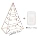 MORIGEM Jewelry Organizer, Pyramid 4 Tier Jewelry Tower, Decorative Jewelry Holder Display with White Tray for Necklaces, Bracelets, Earrings & Rings, Rose Gold
