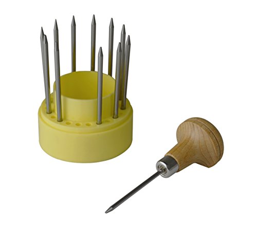 12 Piece Jewelry Making Metal Beading Tool Set w/ Wooden Handle and Stand