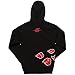 Naruto Shippuden Red Clouds Adult Hoodie (Medium, Black)