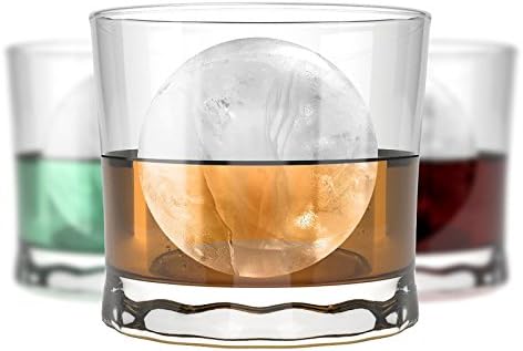 A Set of 2 Large Big Ice Rounds Molder Home Silicon Ice Mould Ice Ball Molds Maker (Outer Ball Diameter: About 2.5” ) - Makes Fruit Juice Milk Coffee Wine Ice Balls