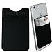 GreatStyler Premium Lycra Cell Phone Card Holder Sticker Firmly Adhesive Stick Back Cover Credit Card Holder Pouch Pocket Wallet for Mobile Cell Phones (Black)