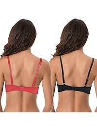 Sujetador de encaje para dama sin forro, semitransparente, 2 unidades