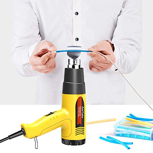 Heat Gun Variable Temperature, Amtake Professional Hot Air Gun 120°F - 1020°F (50℃~550℃) with 2 Fan Speed, 4 Nozzle Attachments for Crafts, Heat shrink tubing, Stripping Paint - Thumbnail 4