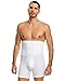 Leo Waist Slimmer Mens Underwear Girdle Compression - Tummy Control Shapewear Boxers Shorts For Men White