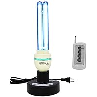 UV Germicidal lamp UVC with Ozone Bulb UV-C Light 36W Remote Control Timer 5/30/60 Minutes (36W UVC & Ozone Remote Timer Kit)