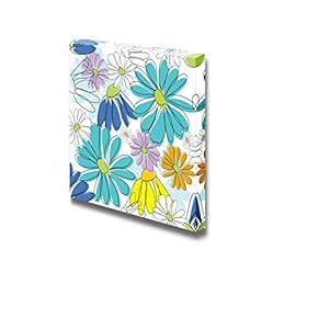 Canvas Prints Wall Art - Seamless Floral Pattern |Seamless Pattern Modern Wall Art Ready to Hang - 12" x 12"