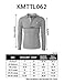 H2H Authentics Men's Long Sleeve Waffle Henley Beige US M/Asia L (KMTTL062)