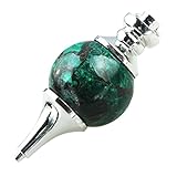 SUNYIK Malachite Stone Ball Pendulum Point Healing Chakra Divination