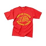 Red Vintage USMC Officially Licensed Bulldog T-Shirt