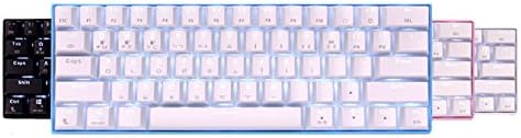 Sky Digital NKEY BT61 LED Multi Pairing Mechanical Bluetooth Keyboard BLUE - Connect 3 Bluetooth Devices + 1 USB - With 61 Double Shot Keycaps [ENGLISH/KOREAN]