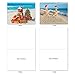 The Best Card Company Variety Pack of 10 Christmas Greeting Cards with Envelopes, Humor Holiday Assortment for Kids, Men and Women (10 Designs, 1 Each) - Season's Beachin M6651XSG