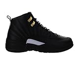 Air 12 Retro Men Basketball Running Sneakers Metallic Gold Leather Athletic Shoes For Men Black