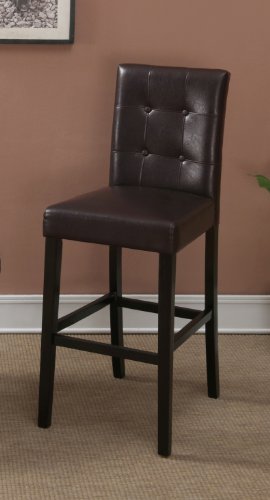 Dark Brown Leather Bar Stools Set Of 2 T Buy Online In Israel At Desertcart