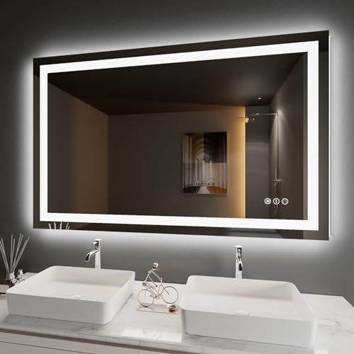 Amorho LED Bathroom Mirror with Front and Backlight