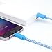 iPhone 6S Charger, 3 Pack Lightning Cable, 6 Ft F-color™ Braided Apple Certified Lightning iPhone Charger for iPhone 6S 6 Plus 5S 5S 5 iPad Air 3 Mini 4 iPad Pro iPod Touch 5 Orange Green Blue