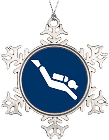 Xixitly Personalised Christmas Tree Decoration Scuba Diving Symbol Diving Natural Christmas Snowflake Ornaments