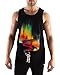 INTO THE AM Space Vandal Graphic Tank Tops for Men - Summer Beach Sleeveless Fashion Men's Tank Tops (Black, Large)