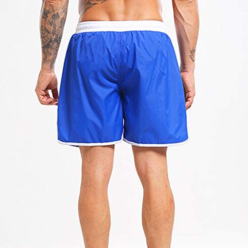 Caopixx Mens Gym Shorts for Men Elastic Waist Quick Dry Stretchable for Running Training Blue