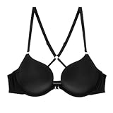 La Isla Women's Smooth Front Closure Underwire Push Up Plunge Bra Top