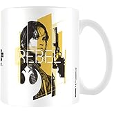 Star Wars SW04098 JynBlack Tall Lidded Mug, 12 oz, White