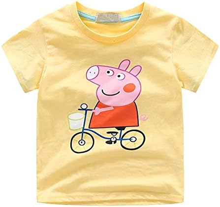 Wxian Girl's Cartoon Comfortable Breathable Short-Sleeved T-Shirt