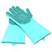 Desire Deluxe Magic Silicone Gloves Dishwashing Glove Scrubber for Washing Dish, Kitchen, Bathroom