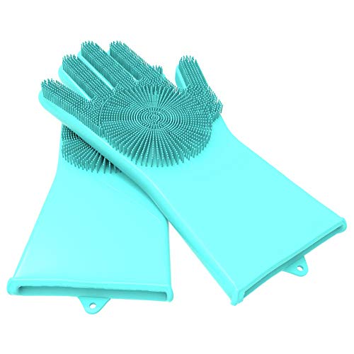 Desire Deluxe Magic Silicone Gloves Dishwashing Glove Scrubber for Washing Dish, Kitchen, Bathroom