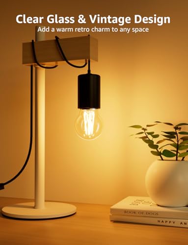 Lepro E27 Golf Ball Bulb, A-Rated Ultra-efficient LED Bulb, 2.2W = 40W, 470lm, Warm White 2700K, 50000H Lifespan, Edison Screw ES, Clear Filament, Non-dimmable, Pack of 2