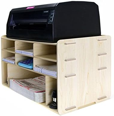 Hycobetter Wood Desk Printer/Fax Stands File Document Holder Tray Box Cubbyhole Pigeonhole Organizer Rack