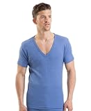 2COZEE Mens Thermal Underwear V Neck Short Sleeve Vest Interlock 8 X 1