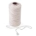SUNTQ Macrame Cord 4-Strand Twisted (3mmx328feet) Cotton Rope for Handmade Plant Hanger, Wall Hanging Craft Making, Crafts, Knitting,Decorative Projects Color Cotton String (Olive Green, 3mm100m)
