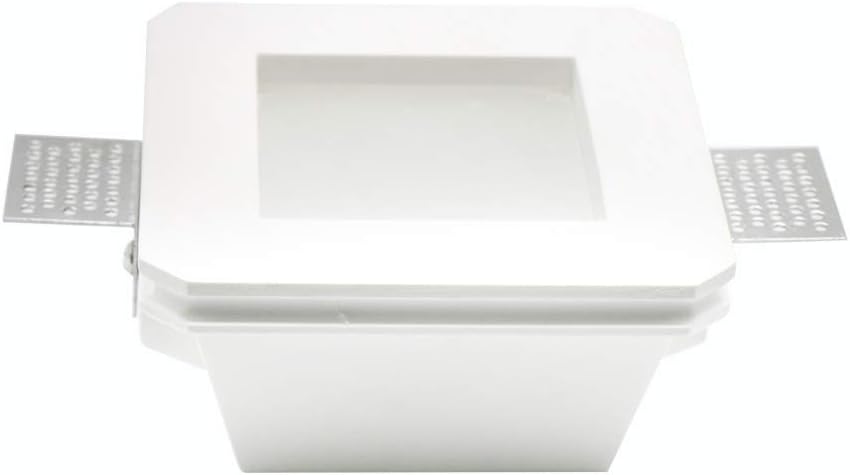 V-TAC SKU 3692 Round recessed spotlight holder made of plaster, supplied with frosted glass, for LED GU10 VT-801RD/SQ