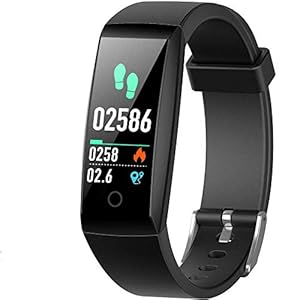 HETP Fitnessarmband met hartslagmeter, fitnesstracker, horloge, waterdicht conform IP67, bloeddrukmeter, stappenteller…