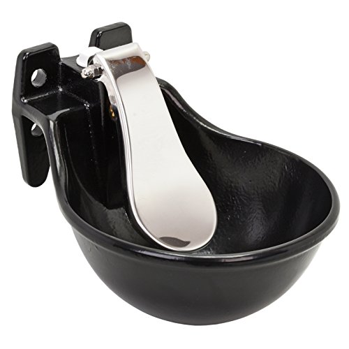 Kerbl Abreuvoir en Fonte avec Poussoir en Acier Inoxydable pour Cheval 1,45 L