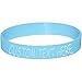 Body Candy Customizable Silicone Glow in the Dark Stretch Personalized Message Bracelet
