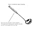 TBWHL Metal Soup Ladle 304 Stainless Steel Gravy Sauce Ladle with Long Handle for Kitchen 13.4