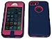 Generic Defender Body Armor Case for iPhone 5/5s - Non-Retail Packaging - Navy/Hot Pink