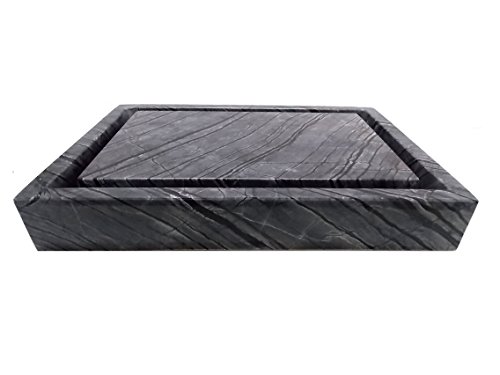 Rectangular Infinity Pool Sink - Wooden Black Marble