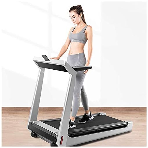 Lcxligang Smart Treadmill Home Shock Absorption Folding Fitness Multifunctional Mute Walking Machine, Silver - Image 6